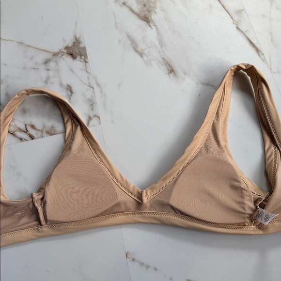 Aerie Floral Scoop Bikini Top Sz S Resortwear Beachy All Over Print - Picture 8 of 8